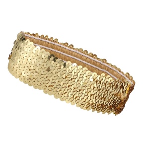 image:imageBeaupretty Sequin Headband Elastic Glitter Hairband for Women and Girls Padded Sports Headwear Hair Accessory for Birthday Party Cosplay Halloween Festivals Carnivals Costume EventsGolden