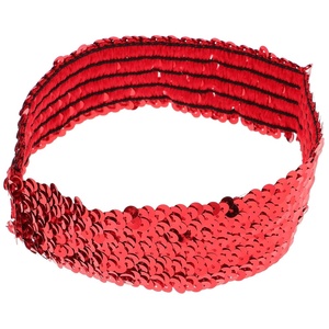 image:imageBeaupretty Sequin Headband Sparkly Elastic Hairband for Women Girls Glitter Hair Accessory for Holding Hair Out of Eyes Birthday Party Cosplay Halloween Festival Carnival CheerleaderRed