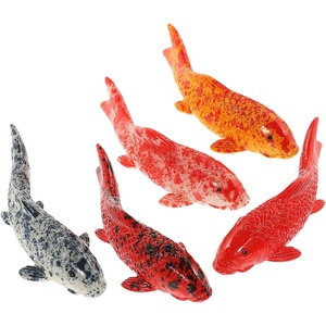 image:imageBeaupretty Small Fish Statue 5 Pcs Aquarium Decor Fake Koi Fish Ornaments Realistic Tank Decorations for Home and Office Terrariums