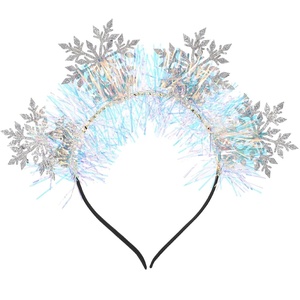 image:imageBeaupretty Snowflake Headband Christmas Snowflake Head Boppers Glitter Headband Tiara Hair Hoop Headpiece Accessories Christmas Party1 Count Pack of 1