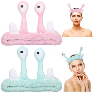 image:imageBeaupretty Spa Headband for Women 2pcs Face Wash Headband Soft Elastic Hairband Cute Snail Makeup for Washing Face