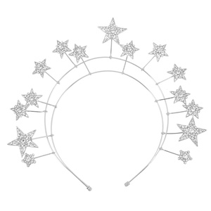 image:imageBeaupretty Star Headband Bridal Headband Wedding Headpiece Rhinestone Star Hair Accessory for Women Girls Lightweight Bridal Hair Accessory for Weddings Parties Birthdays EngagementsSilver