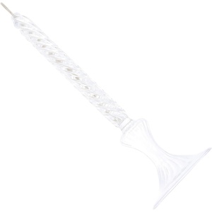 image:imageBeaupretty Taper Candles Oil Refillable Glass Tapers Glass Oil Candle Dinner Candle Transparent Refillable Pillar Candle Oil Lamp for Wedding Valentines Day29X7X7CM
