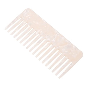 image:imageBeaupretty Wide Tooth Comb Tortoise Comb Hair Detangler No Handle Acetate Pocket Hairdressing for Thick Curly Wavy Wet Dry Hair White for Women amp MenWhite