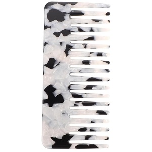image:imageBeaupretty Wide Tooth Comb Tortoiseshell Hair Comb Simple Vintage Barber Shop s Anti Static Plastic Large Hairdressing Tools For Salon Styling Home ColoursBlack White