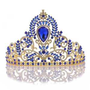 image:imageBeaupretty Womens Headbands Womens Headbands Baroque Crystal Rhinestone Jeweled Tiaras Vintage for Birthday Wedding Bridal Hair Accessories Princess CrownBlue
