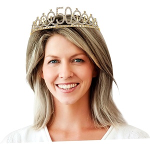 image:imageBirthday Women Rhinestone Headband Hair Combs Birthday Party Prom Decorations