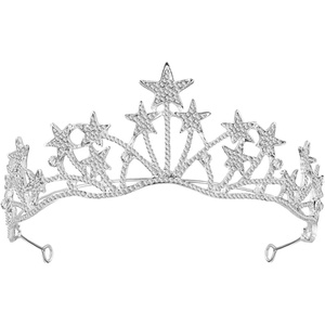 image:imageFRCOLOR Star Headband Crown Star Crown Headband Crystal Tiara Bridal Wedding Princess Pageant Queen Rhinestone Hair Jewelry for Women Bridal