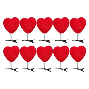image:imageGirl Hair Clips 10 Pieces Heart Hair Clips Love shaped Boppers Adorable Love Heart Barrettes Hair Accessories for Women Girls Hair Clip