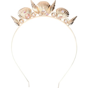 image:imageHeadband Shell Pearl Headband Conch Hair Hoop Gold Seashell Crown Goddess Crown Mermaid Headpiece Wedding Christmas Cosplay Party Headwear for Women and Girls