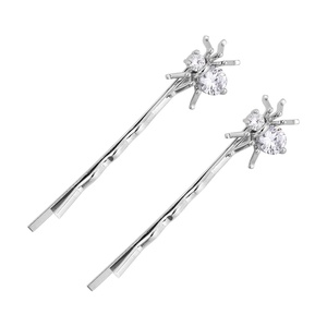 image:imageLurrose Crystal Bobby Hairpins Spider Barrettes Rhinestone Elegant Flower Hair Snap Clips One Clips Top Clips
