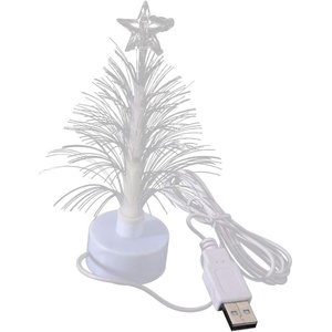 image:imageMini Lighted Palm Tree Christmas Tree USB Connection led Fiber Optic Xmas Tree Multi Colors Changing Night Light for Home Shopping mall Spring Tree Ornaments Bedroom Tree